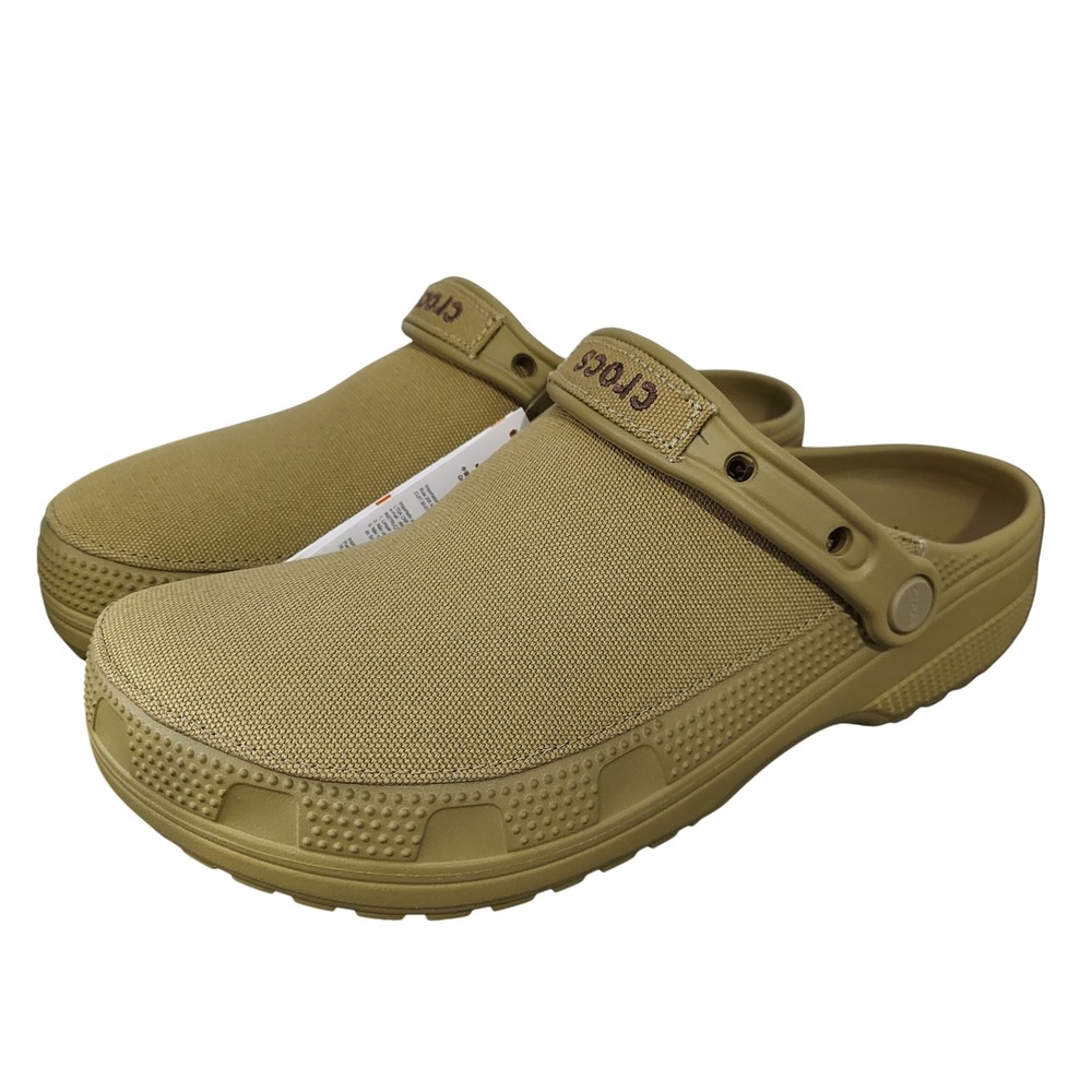 Crocs Classic Crafted Clog Men Size 10 Khaki Tan Textile Upper 211354-3UA